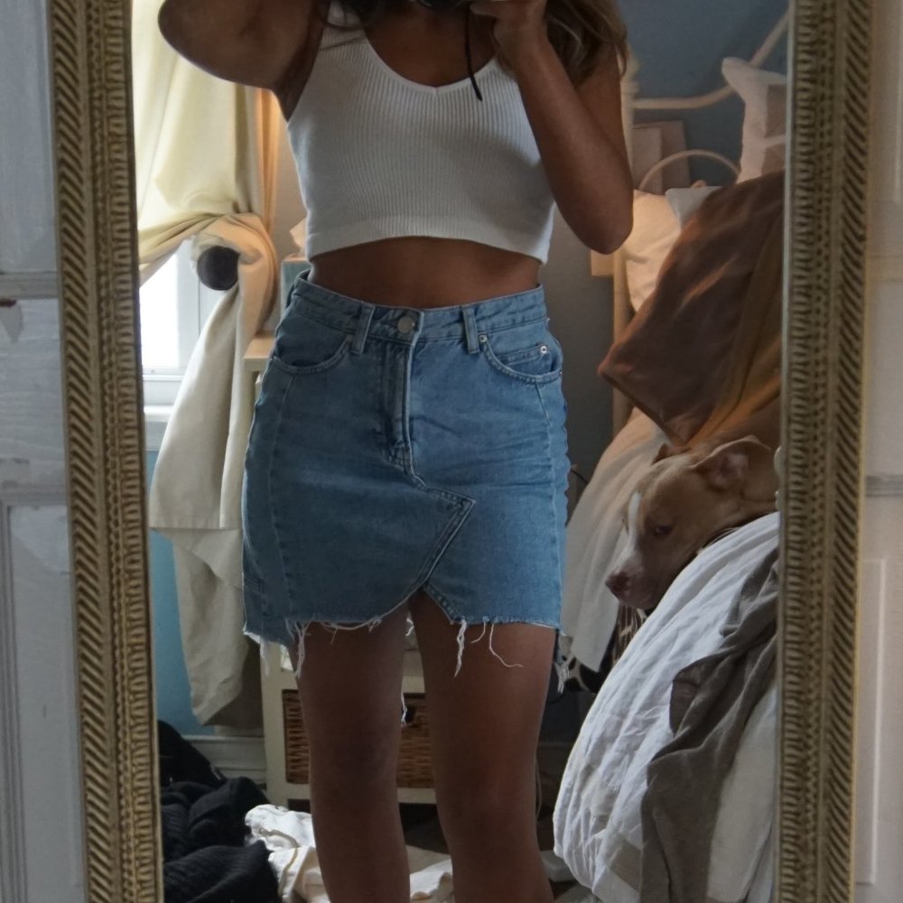 Denim mini skirt